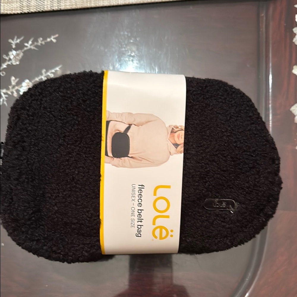 Lolë Black Fleece Belt Bag